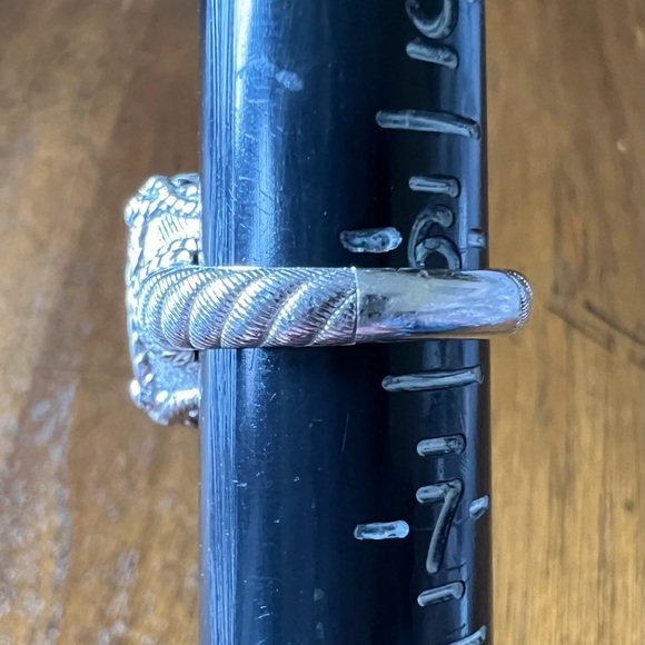 Judith Ripka Sterling Silver Blue Quartz Hematite Diamonique CZ Ring - Picture 13 of 14